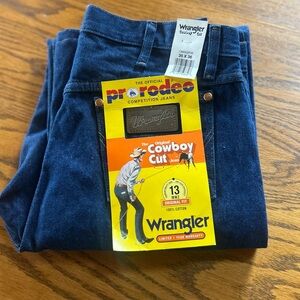 Wrangler Pro Rodeo Cowboy Cut Jeans Original Fit 35x36 Dark Wash NWT